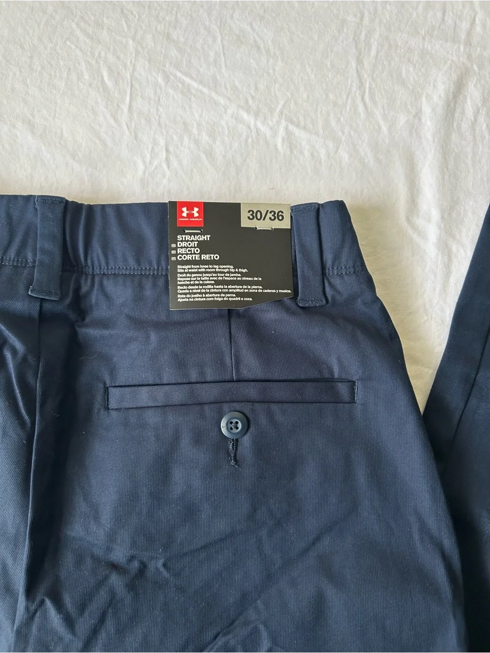 Under Armour Men's Navy Blue Chino Golf Pants Straight 30x36 $85 MSRP